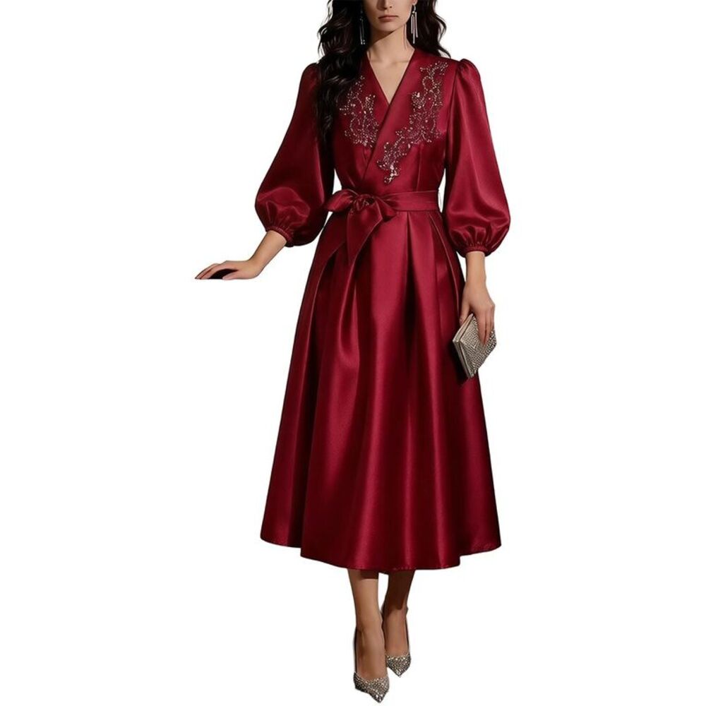 Brc By Burryco Womens  Embellished Midi Dress